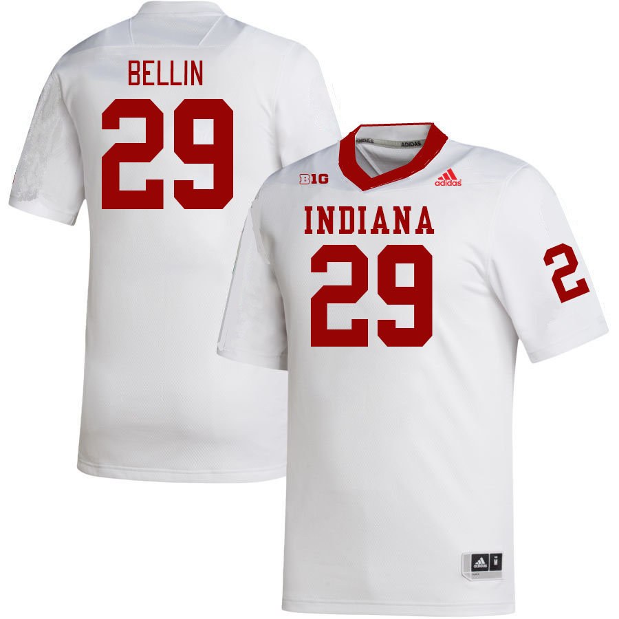 Men #29 Reece Bellin Indiana Hoosiers College Football Jerseys Stitched Sale-White